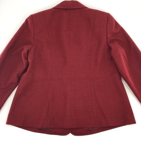 Jones Studio red Suit Blazer Jacket - Picture 2 of 9
